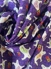 Load image into Gallery viewer, All Hallow's Eve Ghostly Fun Purple Fabric by Jim Shore for Benartex