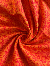 Load image into Gallery viewer, Halloween! All Hallow's Eve Scroll Orange Fabric by Jim Shore for Benartex