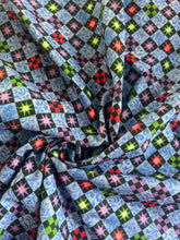 Load image into Gallery viewer, All Hallow's Eve Scroll Patch Blue Fabric by Jim Shore for Benartex