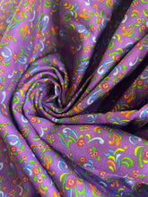 Load image into Gallery viewer, All Hallow's Eve Rose Scroll Grape Fabric by Jim Shore for Benartex