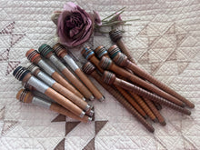 Load image into Gallery viewer, Vintage Wooden Spool circa 1960's Weaving Pirns