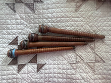 Load image into Gallery viewer, Vintage Wooden Spool circa 1960's Weaving Pirns