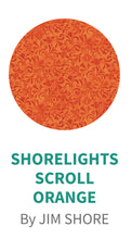 Load image into Gallery viewer, Halloween! All Hallow's Eve Scroll Orange Fabric by Jim Shore for Benartex