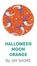 Load image into Gallery viewer, All Hallow's Eve Halloween Moon Orange Fabric by Jim Shore for Benartex