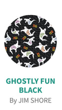 Load image into Gallery viewer, All Hallow's Eve Ghostly Fun Black Fabric by Jim Shore for Benartex