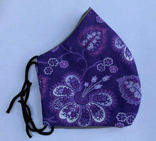 Load image into Gallery viewer, Fabric Face Mask -  Violette all over dark purple
