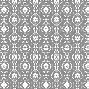 French Romance Octavia Grey Fabric by Jan Shore