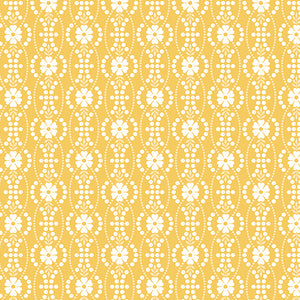 French Romance Octavia Gold Fabric by Jan Shore