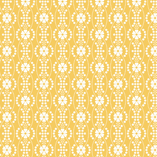 French Romance Octavia Gold Fabric by Jan Shore