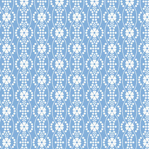 French Romance Octavia Blue Fabric by Jan Shore