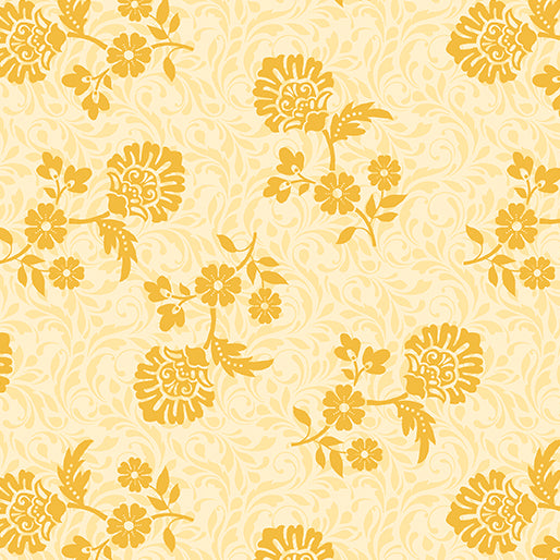 French Romance Sophie Yellow Fabric by Jan Shore