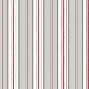 French Romance Simone Stripe Pink/Grey Fabric by Jan Shore