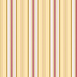 French Romance Simone Stripe Yellow/Red Fabric by Jan Shore