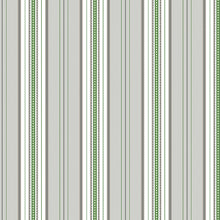 Load image into Gallery viewer, French Romance Simone Stripe Green/Grey Fabric by Jan Shore
