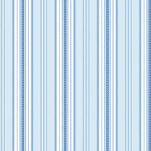 Load image into Gallery viewer, French Romance Simone Stripe Blue/White Fabric by Jan Shore
