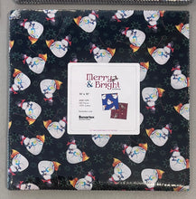 Load image into Gallery viewer, Merry and Bright Christmas Charm Pack 10&quot; Fabric by Jim Shore for Benartex
