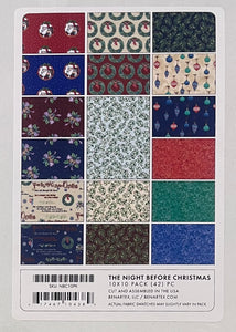 The Night Before Christmas Charm pack 10" Fabric by Jim Shore