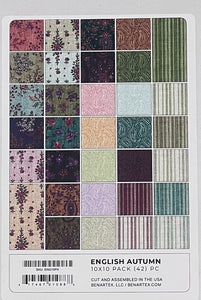 English Autumn Charm Pack 10" Jan Shore for Benartex