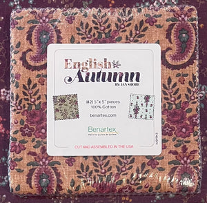 English Autumn Charm Pack 5" Jan Shore for Benartex