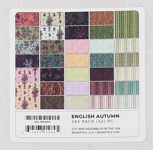 English Autumn Charm Pack 5" Jan Shore for Benartex