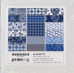 Bluesette Charm Pack 5" Squares Jan ~Shore for Benartex