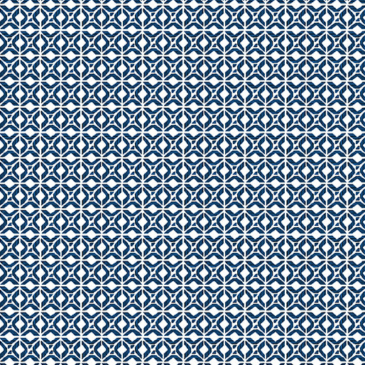 Bluesette Tile Geo Navy / White ~ Fabric By The Yard / Half Yard/ Fat Quarter