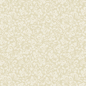 Nordic Noel Scroll Butter  ~ Fabric By The Yard / Half Yard/ Fat Quarter