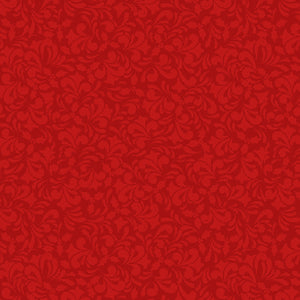 Nordic Noel Scroll Red  ~ Fabric By The Yard / Half Yard/ Fat Quarter