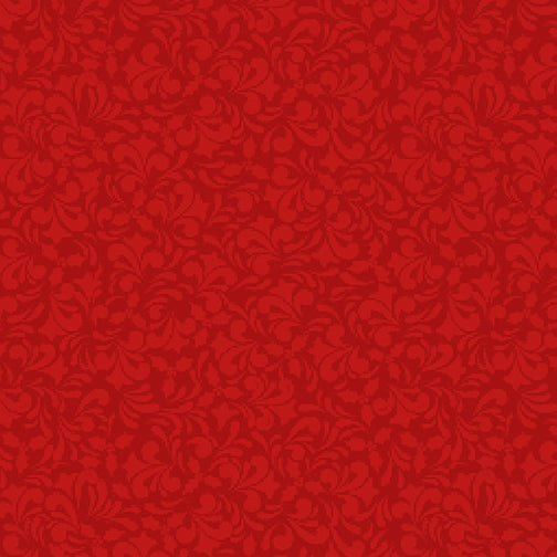 Nordic Noel Scroll Red  ~ Fabric By The Yard / Half Yard/ Fat Quarter