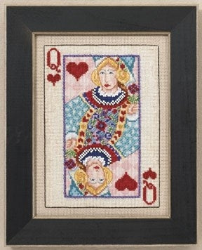 Cross Stitch Kit ~ Queen Playing Card