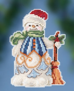Cross Stitch Kit ~ Clean Sweep Snowman