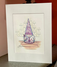 Load image into Gallery viewer, Jim&#39;s Signature Purple Gnome ~ Sketch Art Print
