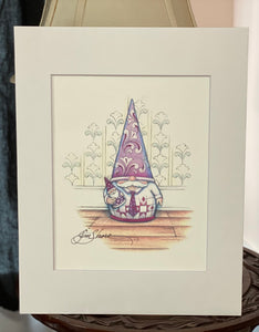 Jim's Signature Purple Gnome ~ Sketch Art Print