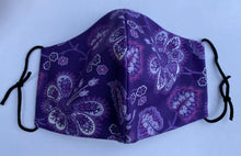 Load image into Gallery viewer, Fabric Face Mask -  Violette all over dark purple
