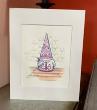 Load image into Gallery viewer, Jim&#39;s Signature Purple Gnome ~ Sketch Art Print
