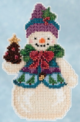 Cross Stitch Kit ~ Pinecone Snowman