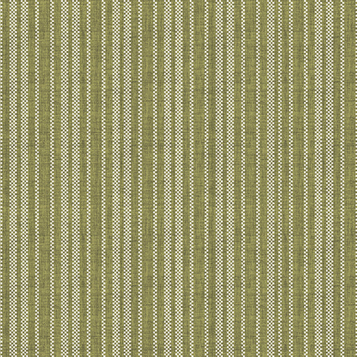 English Autumn Stripe Green ~ Fabric By The Yard / Half Yard/ Fat Quarter